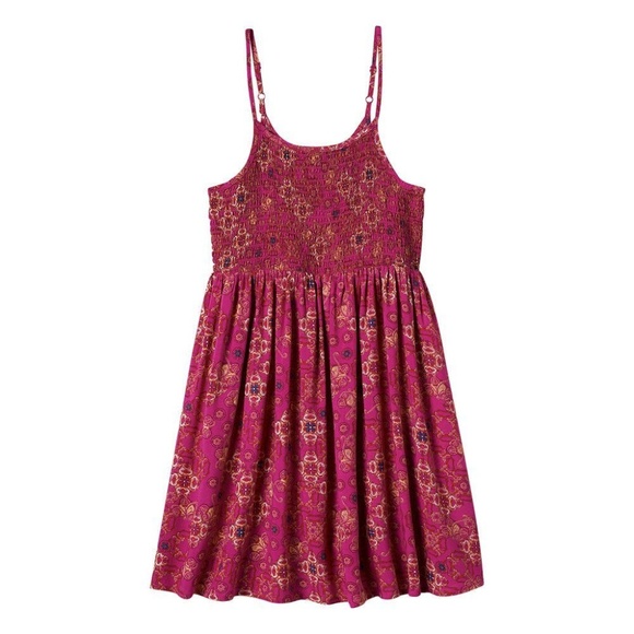 Mudd Other - Mudd Girls Floral Smocked Top Skater Sun Dress Size 12 Magenta Pink New